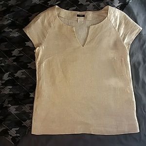 Short sleeved linen top